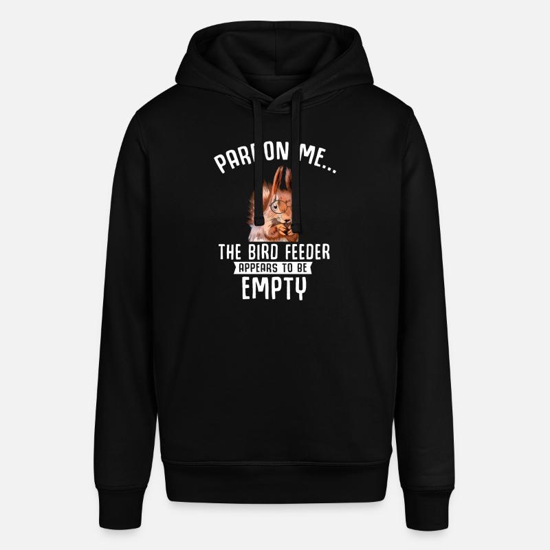 Leere Vogelfutterstelle Eichhörnchen - Stanley/Stella Unisex Hoodie SOUNDER - Schwarz