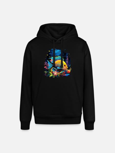 Angelfish - Stanley/Stella SOUNDER Unisex Hoodie - black