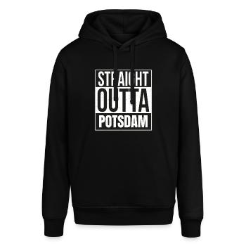 Straight Outta Potsdam - Stanley/Stella SOUNDER Unisex Hoodie - black - Front - Alina (178cm) & Michal (187cm)