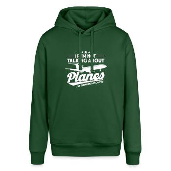 Flugzeug Pilot Flugzeuge Flugzeug Landung Geschenk - Stanley/Stella Unisex Hoodie SOUNDER - Flaschengrün - Vorne - Alina (178cm) & Michal (187cm)