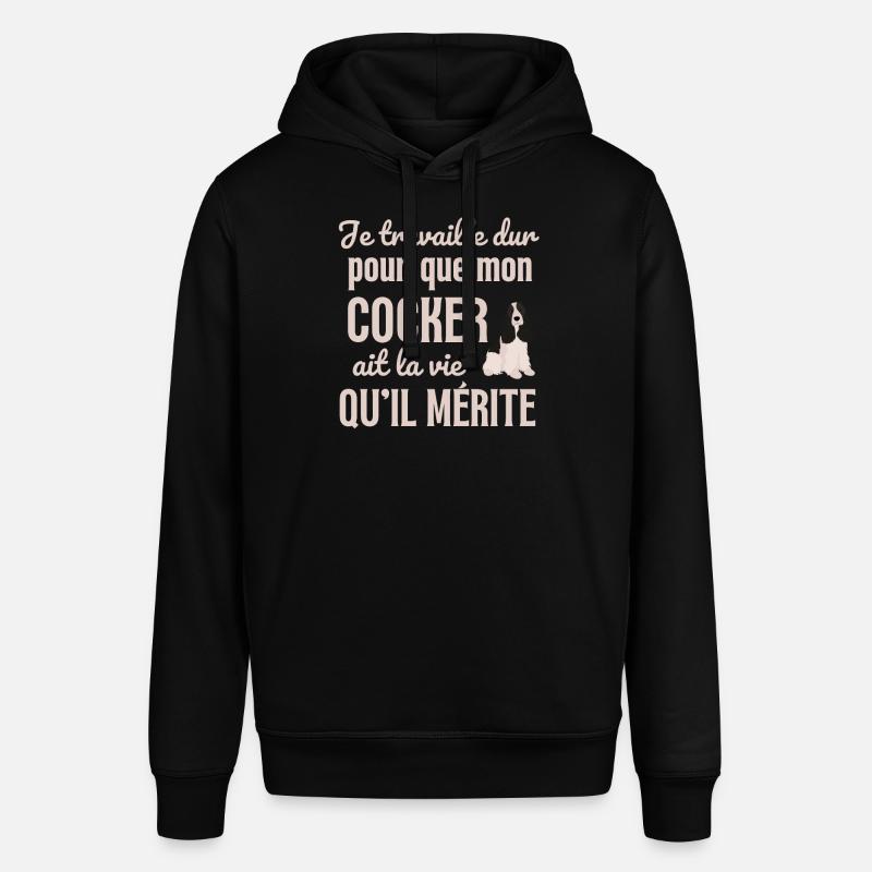 Chien mignon cocker - Sweat à capuche SOUNDER Stanley/Stella Unisexe - noir
