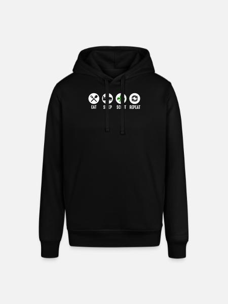 Eat Sleep Scout Repeat - Stanley/Stella SOUNDER Unisex Hoodie - black