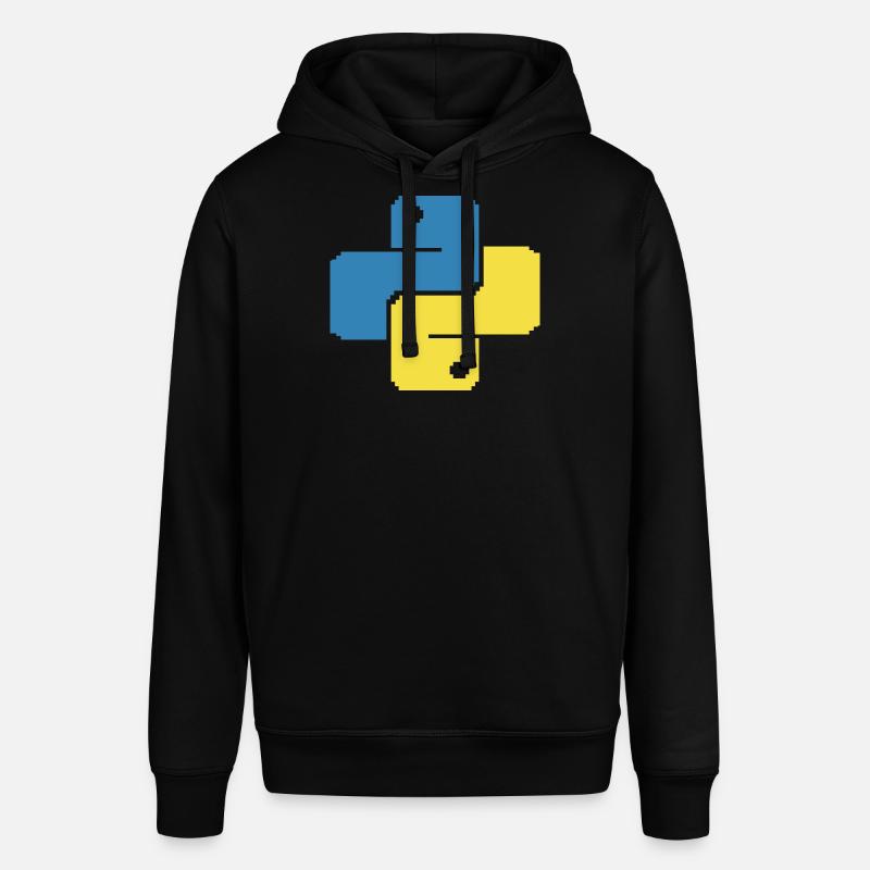 Python Pixelart - Stanley/Stella Unisex Hoodie SOUNDER - Schwarz