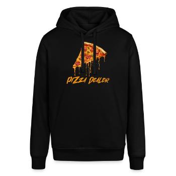 Pizza Dealer - Stanley/Stella Unisex Hoodie SOUNDER - Schwarz - Vorne - Alina (178cm) & Michal (187cm)