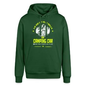 CAMPING CAR - Sweat à capuche SOUNDER Stanley/Stella Unisexe - vert bouteille - Devant - Alina (178cm) & Michal (187cm)