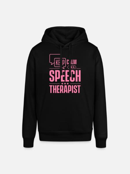 Blijf rustig Ik ben logopedist Logopedie Logopedie - Stanley/Stella Uniseks biologische hoodie SOUNDER - zwart