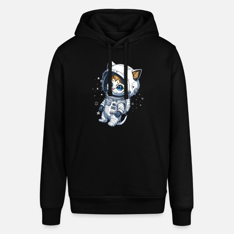 Bébé chat dans l’espace - Sweat à capuche SOUNDER Stanley/Stella Unisexe - noir