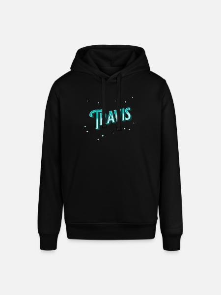Travis' name personalized - Stanley/Stella SOUNDER Unisex Hoodie - black