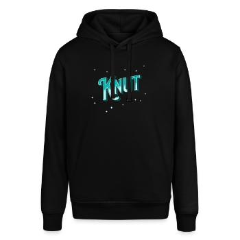 Knut Namen personalisiert - Stanley/Stella Unisex Hoodie SOUNDER - Schwarz - Vorne - Alina (178cm) & Michal (187cm)