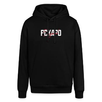 FCK AFD Original - Stanley/Stella Unisex Hoodie SOUNDER - Schwarz - Vorne - Alina (178cm) & Michal (187cm)