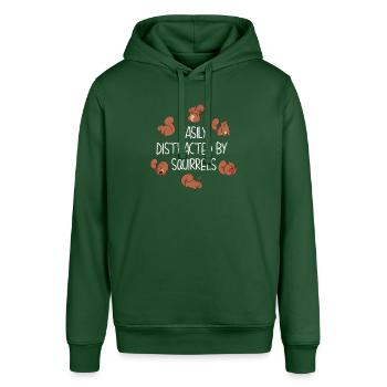 Squirrel Chipmunk - Stanley/Stella SOUNDER Unisex Hoodie - bottle green - Front - Alina (178cm) & Michal (187cm)