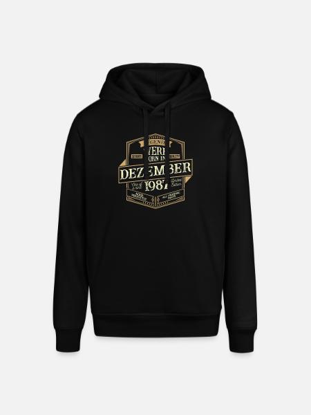 December 1987 Birthday Man - Stanley/Stella SOUNDER Unisex Hoodie - black