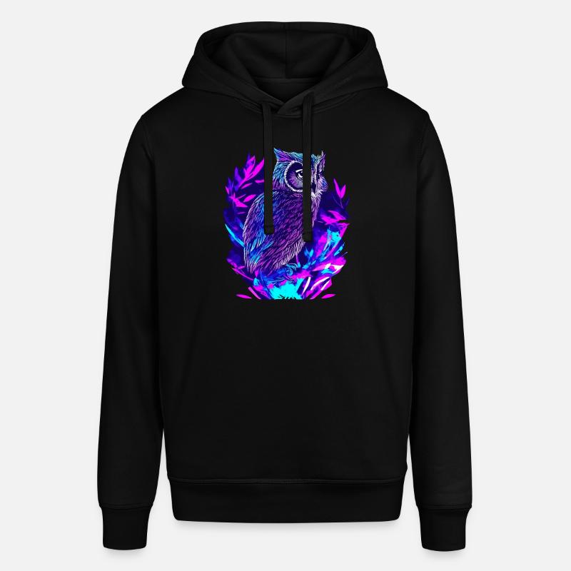 Neon Owl Psychedelic Owl Art - Sweat à capuche SOUNDER Stanley/Stella Unisexe - noir