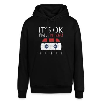 Ninja - Stanley/Stella SOUNDER Unisex Hoodie - black - Front - Alina (178cm) & Michal (187cm)
