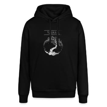 Yggdrasil Baum des Lebens Wikinger Walhalla Odin - Stanley/Stella Unisex Hoodie SOUNDER - Schwarz - Vorne - Alina (178cm) & Michal (187cm)