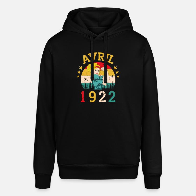 MILLÉSIME AVRIL 1922 ÉDITION LIMITÉE - Sweat à capuche SOUNDER Stanley/Stella Unisexe - noir