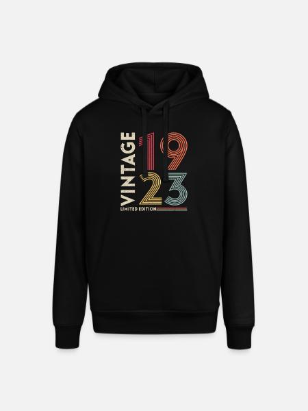 Original 1923 Vintage Vintage Retro Anniversary - Stanley/Stella SOUNDER Unisex Hoodie - black