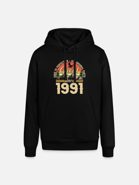 1991 - Un millésime Millésime - Sweat à capuche SOUNDER Stanley/Stella Unisexe - noir