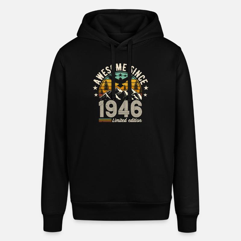 Millésime 1946 Anniversaire - Sweat à capuche SOUNDER Stanley/Stella Unisexe - noir
