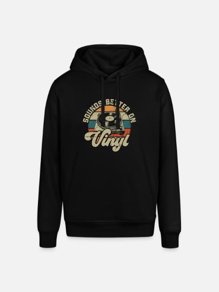vinyl vinyl music turntable retro - Stanley/Stella SOUNDER Unisex Hoodie - black