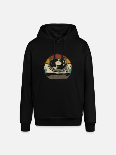 vinyl vinyl music turntable retro - Stanley/Stella SOUNDER Unisex Hoodie - black