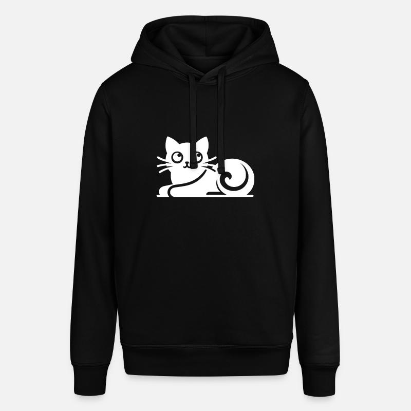 Dessin abstrait de chat - Sweat à capuche SOUNDER Stanley/Stella Unisexe - noir