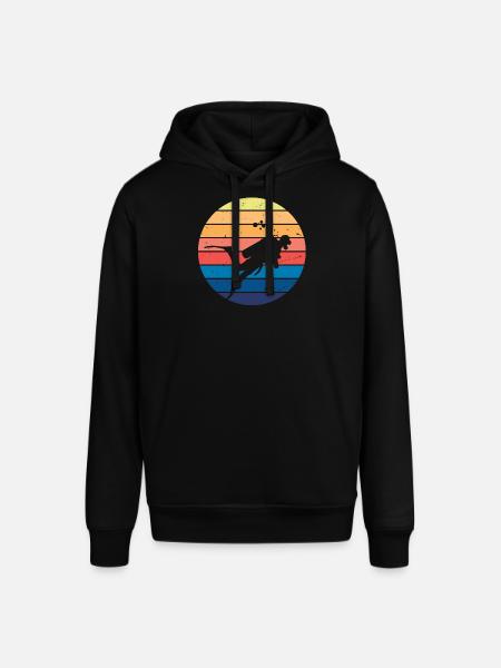 Retro Vibe Diver - Stanley/Stella SOUNDER Unisex Hoodie - black