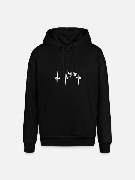 Heartbeat for sharks - Stanley/Stella SOUNDER Unisex Hoodie - black