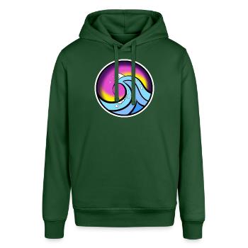 Wave Logo - Sweat à capuche SOUNDER Stanley/Stella Unisexe - vert bouteille - Devant - Alina (178cm) & Michal (187cm)