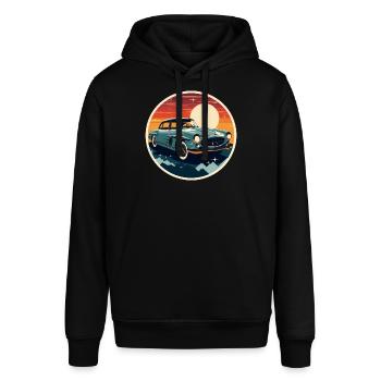 oldtimer Klassik - Stanley/Stella Unisex Hoodie SOUNDER - Schwarz - Vorne - Alina (178cm) & Michal (187cm)
