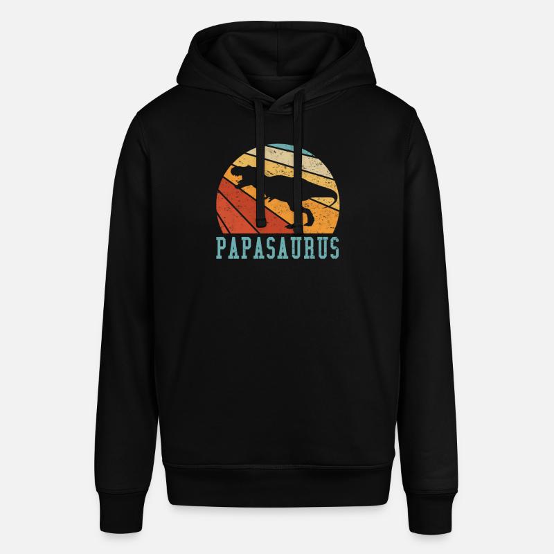 Papasaurus Papa Papi Vater Geschenkidee - Stanley/Stella Unisex Hoodie SOUNDER - Schwarz