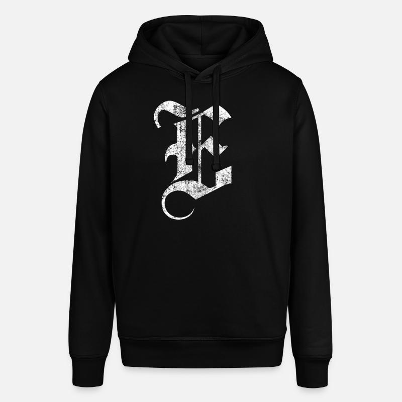 Tshirt alphabet initial E - Stanley/Stella SOUNDER Unisex Hoodie - black