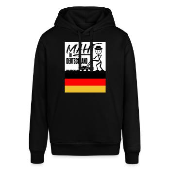 Mäht in Deutschland - Stanley/Stella Unisex Hoodie SOUNDER - Schwarz - Vorne - Alina (178cm) & Michal (187cm)