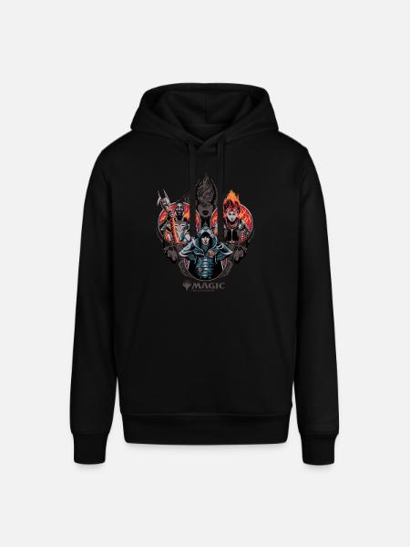 Magic: The Gathering Chandra Teferi Jace Beleren - Felpa con cappuccio unisex SOUNDER di Stanley/Stella - nero