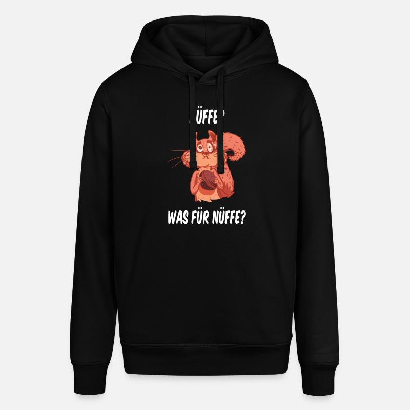 Eichhörnchen Nüffe Sprüche Oberteil Geschenk - Stanley/Stella Unisex Hoodie SOUNDER - Schwarz