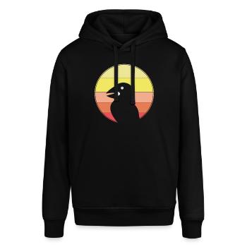 Puffin Papageientaucher Retro Puffins - Stanley/Stella Unisex Hoodie SOUNDER - Schwarz - Vorne - Alina (178cm) & Michal (187cm)