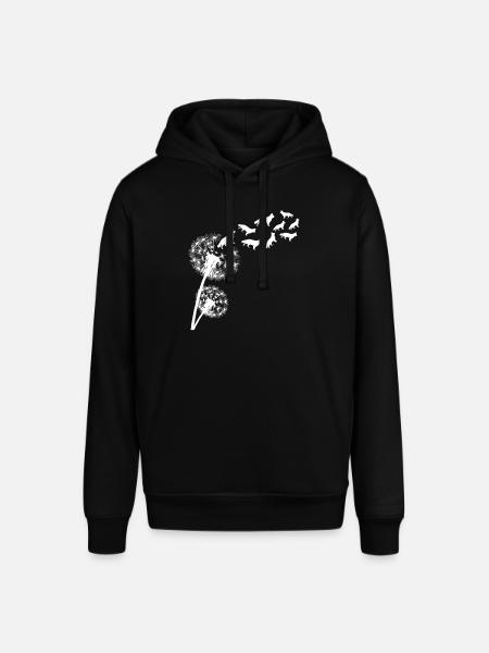 German Shepherd Dandelion - Stanley/Stella SOUNDER Unisex Hoodie - black