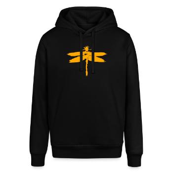 Libellen Insekten Skizze Libelle - Stanley/Stella Unisex Hoodie SOUNDER - Schwarz - Vorne - Alina (178cm) & Michal (187cm)