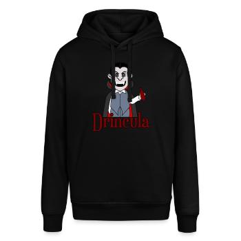 Beer Drinking Alcohol Vampire Schnapps - Stanley/Stella SOUNDER Unisex Hoodie - black - Front - Alina (178cm) & Michal (187cm)