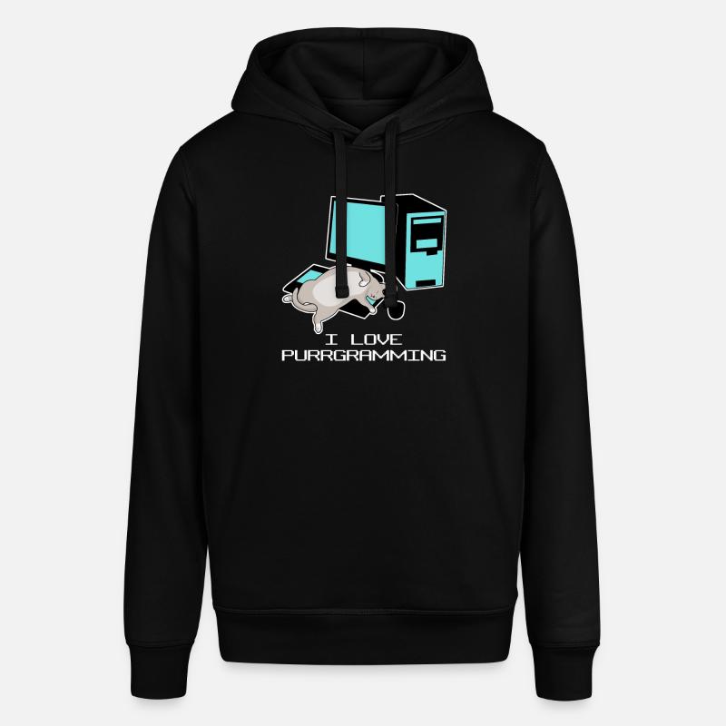 Programmer Admin Computer Cat - Stanley/Stella SOUNDER Unisex Hoodie - black