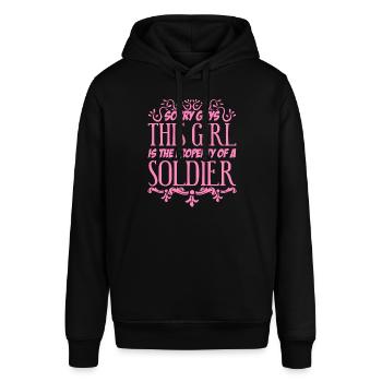 Soldier's wife Soldiers' wives - Stanley/Stella SOUNDER Unisex Hoodie - black - Front - Alina (178cm) & Michal (187cm)