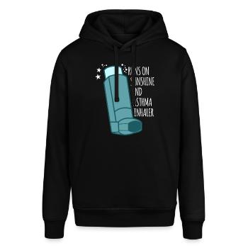 Asthma Inhaler Asthmatic - Stanley/Stella Unisex Hoodie SOUNDER - Schwarz - Vorne - Alina (178cm) & Michal (187cm)