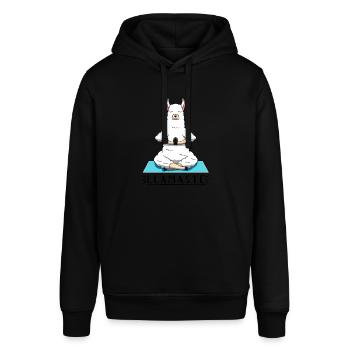 Llama Yoga - Stanley/Stella Unisex Hoodie SOUNDER - Schwarz - Vorne - Alina (178cm) & Michal (187cm)