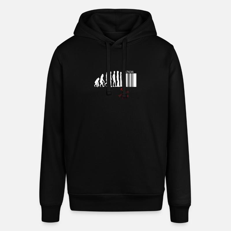 Evolution - Barcode - Transhumanism - Technology - Stanley/Stella SOUNDER Unisex Hoodie - black