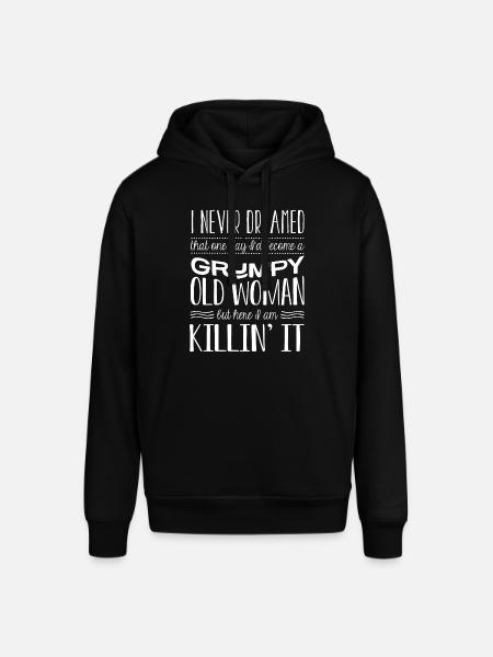 Grinig gubbe, här är jag - Luvtröja SOUNDER unisex från Stanley/Stella - svart