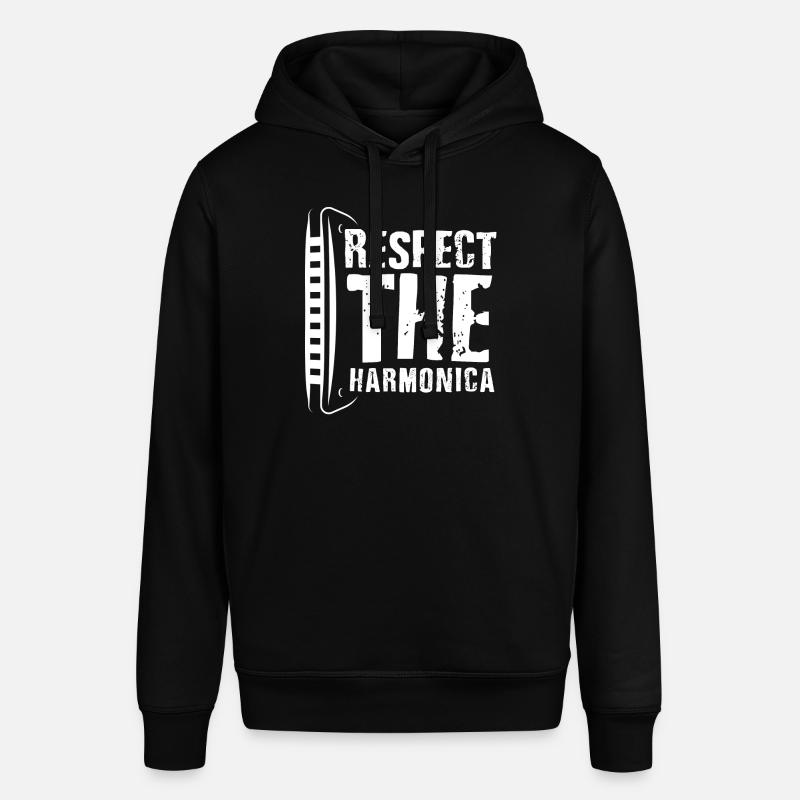 Harmonica player, Unny harmonica - Stanley/Stella SOUNDER Unisex Hoodie - black