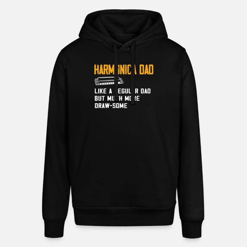 Harmonica player, Unny harmonica - Stanley/Stella SOUNDER Unisex Hoodie - black
