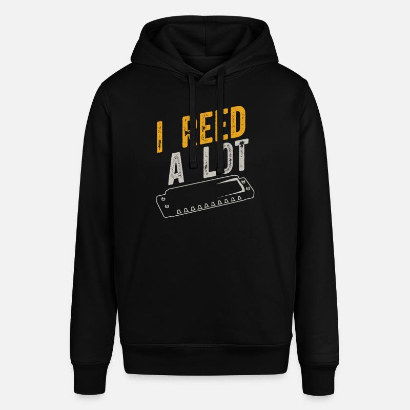 Harmonica player, Unny harmonica - Stanley/Stella SOUNDER Unisex Hoodie - black
