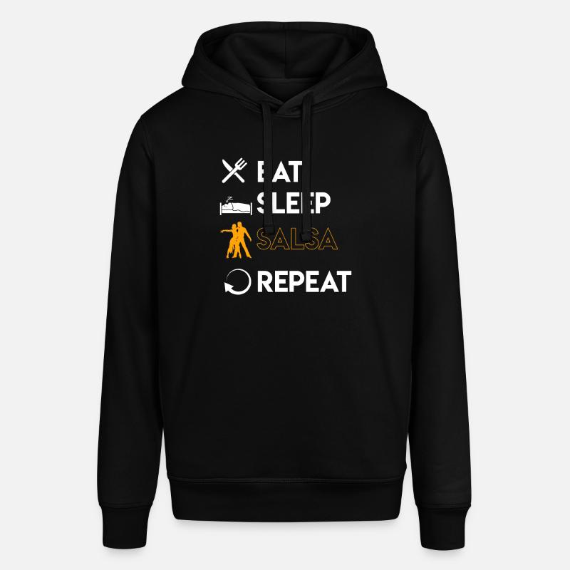 MANGEZ SLEEP SALSA REPEAT - Sweat à capuche SOUNDER Stanley/Stella Unisexe - noir
