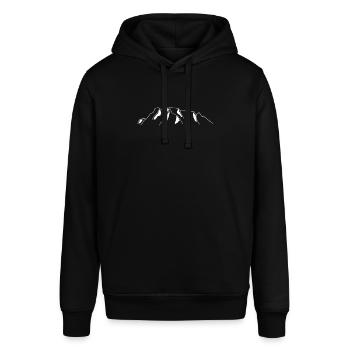 Zugspitze Alpenherz Herz der Alpen - Stanley/Stella Unisex Hoodie SOUNDER - Schwarz - Vorne - Alina (178cm) & Michal (187cm)